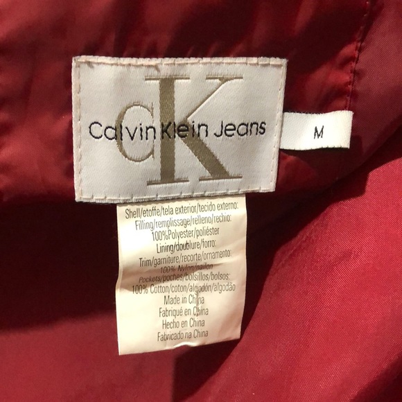 Red Vintage Calvin Klein Rain Jacket - Picture 1 of 7